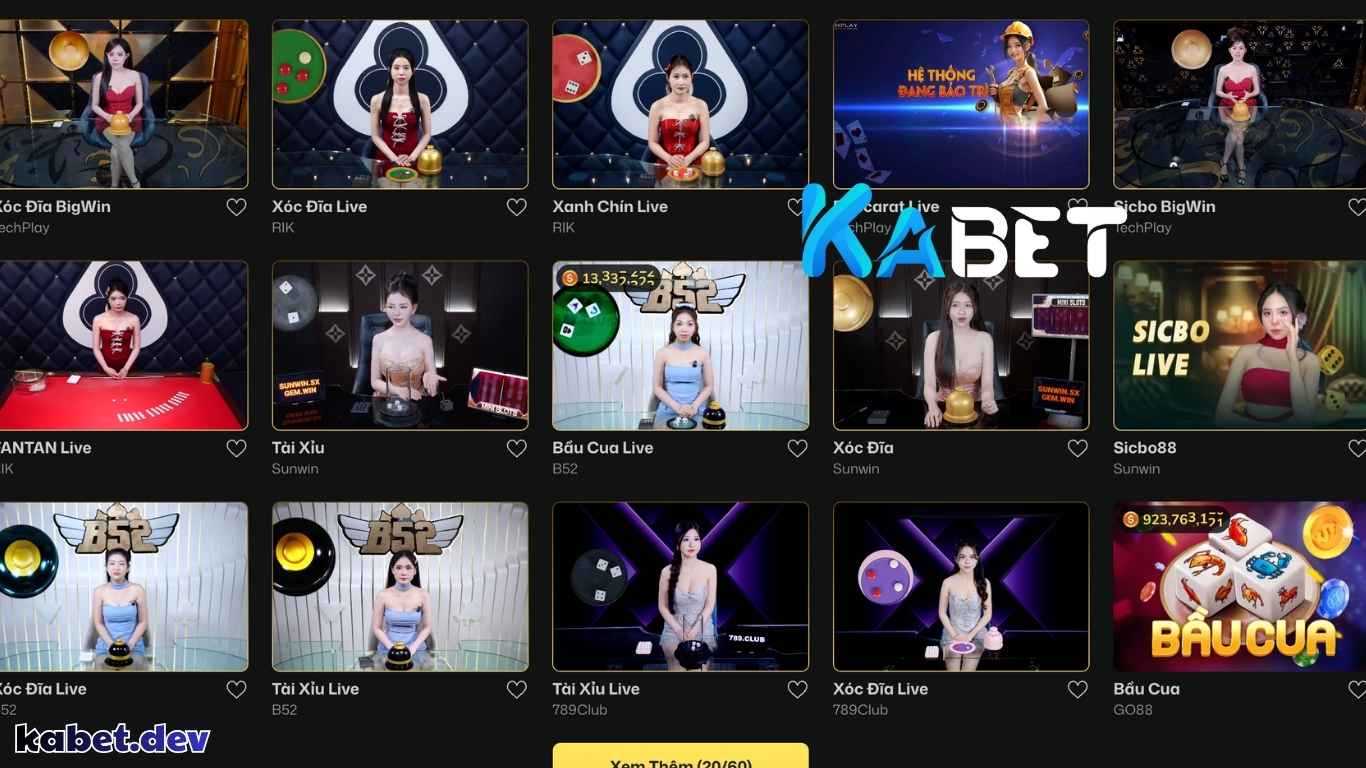 Danh sách game cược hot ở sảnh live casino KABET Danh sách game cược hot ở sảnh live casino KABET