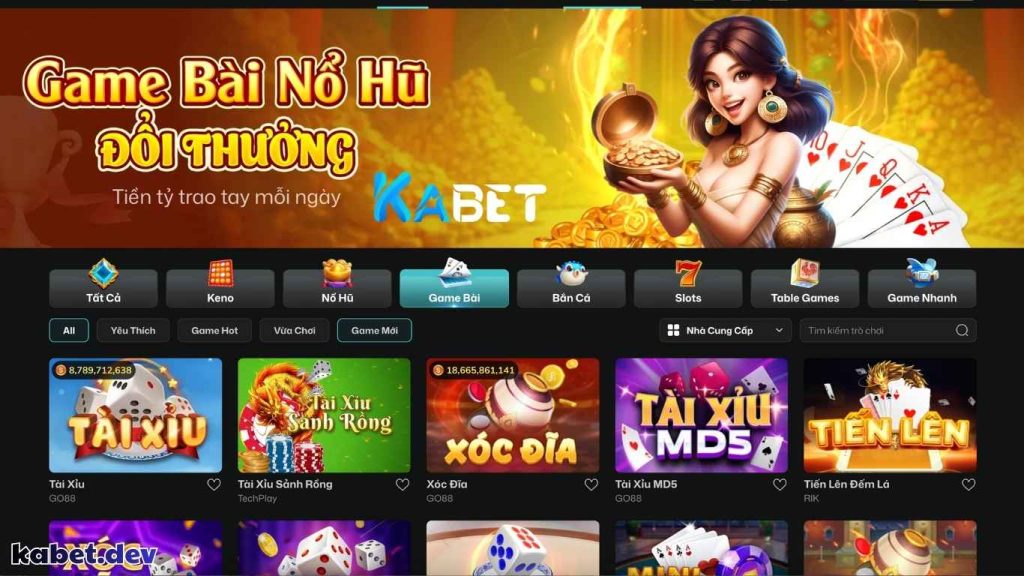 Ưu điểm của sảnh Game Bài Đổi Thưởng KABET